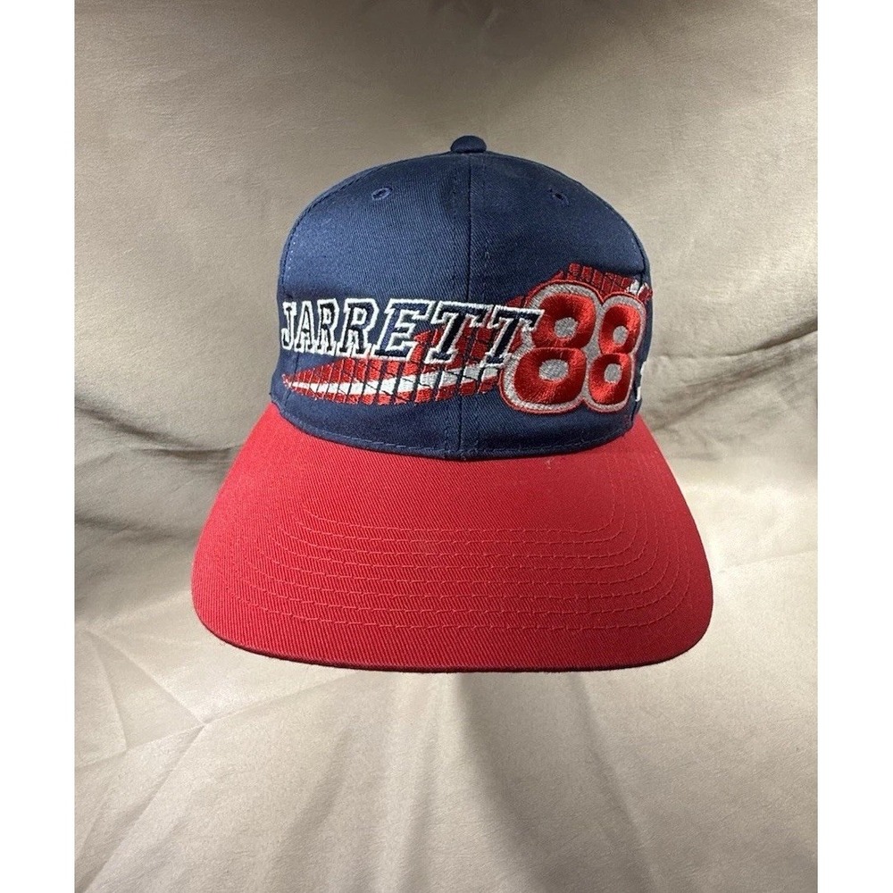 Vintage DALE JARRETT #88 Hat Blue & Red White NASCAR Racing‎ 50th 100% Cotton